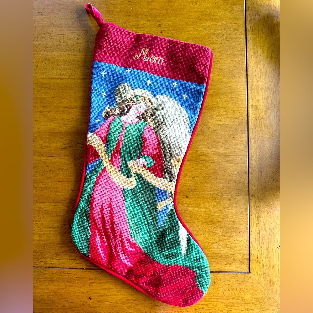 Sferra Mom Embroidered Stocking